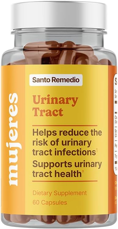 Santo Remedio Urinary Tract, Kosttilskud, Hjælper med at reducere Urinary Tract Infektioner, Unik Formel med tranebær, Probiotika, og enzymer, Klinisk Proven Ingredienser, Non- GMO, 30 Serveringer