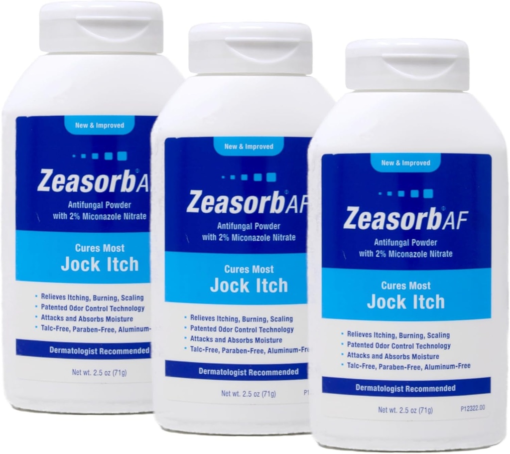 Zeasorb Antifungal Treatment Powder, Jock Itch 2.5 Oz (3 Pack)