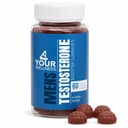 Testosteron Booster Gummies Supplement for mænd, øge muskelvækst, Stamina og ydeevne med Tongkat Ali, Horny Geat Weed, Tribulus Terrestris, Fenugreek, & Maca (60 Greve (Pack of 1))