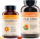 NatureWise Vitamin D3 5000iu (125 mcg) 1 Year Supply CLA 1250 Natural Exercise Enhancement