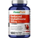 NusaPure Reduceret Glutathione 500 mg 180 Veggie kapsler (Vegan, Non- GMO) L- Glutathion