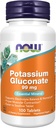 Now Foods Supplements, Kalium Gluconate 99mg, Nemmere at synke, Essential Mineral *, 100 tabletter