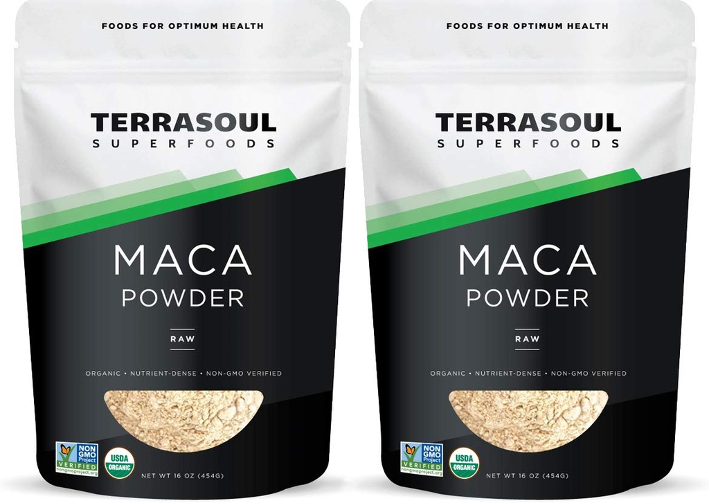 Terrasoul Superfoods Organic Raw Maca Powder, 2 Lbs: Premium kvalitet, understøtter øget Stamina & energi