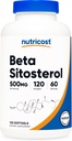 Nutricost Beta sitosterol 120 Softgel, 500mg - Non- GMO, Gluten Free Supplement, 60 Servere