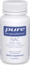 Ren indkapsling NAC 600 mg - N- acetyl cystein NAC supplement til lung sundhed & immunforsvar, leverstøtte & antioxidanter * - med Freeform N- Acetyl- L- cystein - 30 kapsler