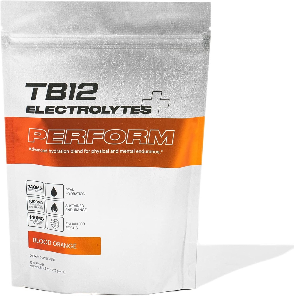 TB12 Electrolytes Plus Perform - Præ- workout Electrolytes Powder med Adaptogens & Nootropics szág 124; Understøtter energi, fokus og udholdenhedName