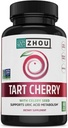 Zhou Tart Cherry Extract + Sellery Seed - Tart Cherry Capsules for Mænd & Kvinder, Tart Cherry Concentrate Pills for Sleep & Uric Acid Cleanse, 1000 mg Per Pill - 60 Veggie Capsules (Pakning med 1)