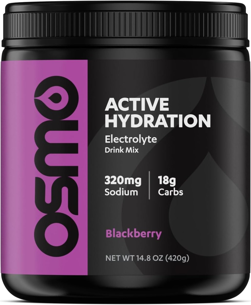 Osmo Active Hydration Electrolyte Powder (20 Servere) - Inkluderer natrium, Magnesium, Kalium, Carbs & Vitaminer, sukkerrør - Alle naturlige ingredienser, 3X Hurtigere Hydrering, øger magt og udholdenhed
