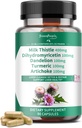 GREENPEOPLE lever rense Detox & Reparation - Styrke Mælk Thistle 30X ekstrakt - Standardiseret og koncentreret 80% Silymarin w / Vitamin, 95% curcuminoider & 17 + Lever sundhed næringsstoffer til Revive & Thrive