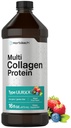 Horbaach Multi Collagen Protein 16 fl oz | Fruit Flavor | Liquid Collagen Peptides | Type I, II, III, V, X | Non-GMO, Gluten Free Supplement