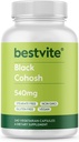 BESTVITE Black Cohosh 540mg (240 vegetariske kapsler) - Ingen Stearates - Ingen Fillers - Vegan - Ikke GMO - Gluten Free