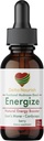 Energize Drops - Natural Energy Supplement Flydende med champignon, Cordyceps, Alpha GPC, L-Tyrosine & Vitamin B12 - Energi Flydende vand Maksimum, Absorption Gluten- Free - Drikke Enhancer Skud for fokus
