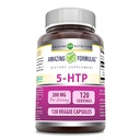 Amazing Formulas 5-HTP (L- 5- Hydroxytryptophan) Supplement 124; 200 Mg pr Serving Budd124; Veggie Kapsler Budding124; Non- GMO Budding124; Gluten- Free Budding124; Made in USA (1 Pack Budding124; 120 Tæl)