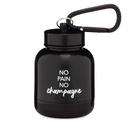 ONMYWHEY - Protein Powder & Supplement tragt Keychain, Portable To- Go Container til The Gym, Træning, Fitness, & Rejser - TSA Godkendt, ingen smerte ingen champagne