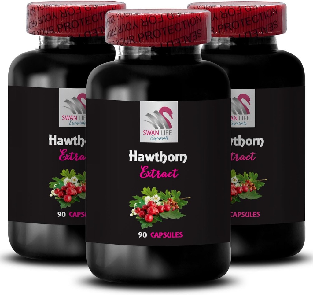 Rooted in Nature - HAWTHORN Extract - Berry Boost, Ancient Leaf Extract, Flora 's Berry Magic, Botanical Wild Berry, Traditional Leaf, Høst Blend, Leaf Power Tradition 3 flasker 180 kapsler