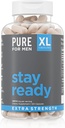 Ren for mænd Stay Ready Fiber Extra Strength Supplementér 124; fordøjelsesmæssige Regularity Measures 124; Tågebevægelse & Gut Health Support Measures 124; Vegansk Renlighed Measures 124; Proprietær Formel 124; 120 Vegan XL kapsler