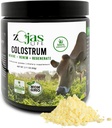 Colostrum Supplement, 100% Græs Fed, fra Organic Farms, Colostrum Powder for Immunitet, Gut Health, Wellness - Lavet med Regenerative Farming Practices, 30 Day Supply, Unflavored