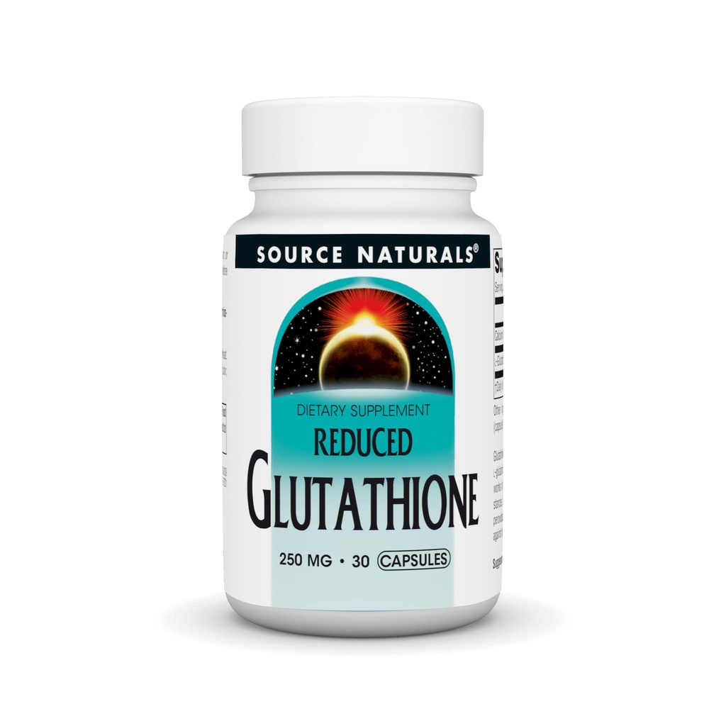 Source Naturals Glutathione, supplement til leverstøtte, 250 mg - 30 kapsler