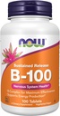 Now Foods Supplements, Vitamin B-100, Vedvarende udgivelse, Energiproduktion *, Nervesystemet Sundhed *, 100 tabletter