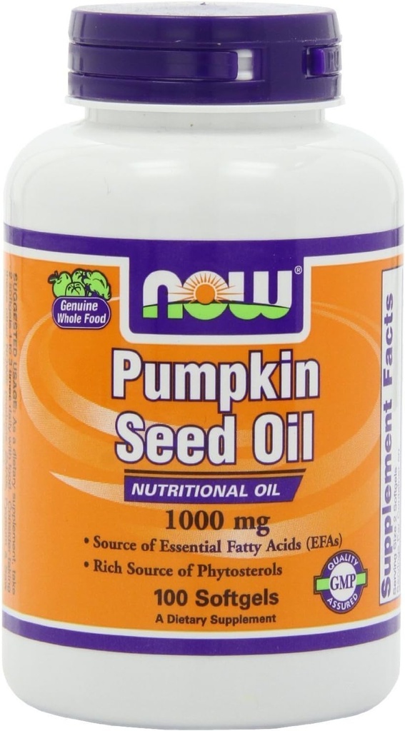Now Foods - Græskarolie 1000 mg. - 100 Softgels (Multi- Pack)