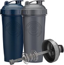 28- Ounce Shaker Flaske med Action- Rod Mixer Shups 124; Shaker Cups med bevægelige Quotes Memory 124; Protein Shaker Flaske er BPA Gratis og Opvaskemaskine Safe Memory 124; Gray & Navy