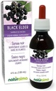 Naturalma Black Elder (Sambucus nigra) Blomst (Elderflower) og Frugt (Elderberry) Alkoholfri tinktur - 4 fl oz flydende ekstrakt i dråber - Urtetilskud - Vegan