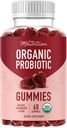 Organic Probiotics Gummy Note 124; 5 Millioner CFU Probiotics til fordøjelsesmæssig sundhed & immunforsvar