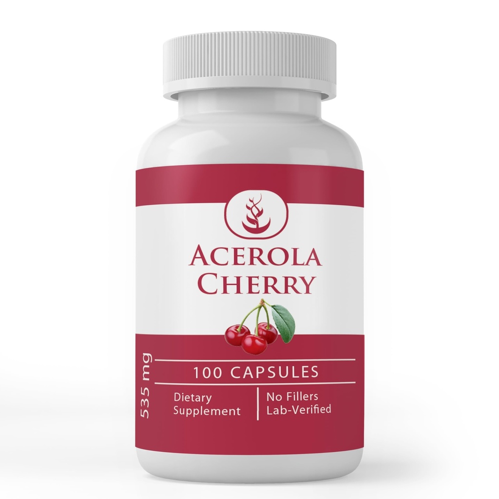 Pure Original Ingredienser Acerola Cherry, (100 kapsler) Altid Pure, Ingen tilsætningsstoffer eller Fillers
