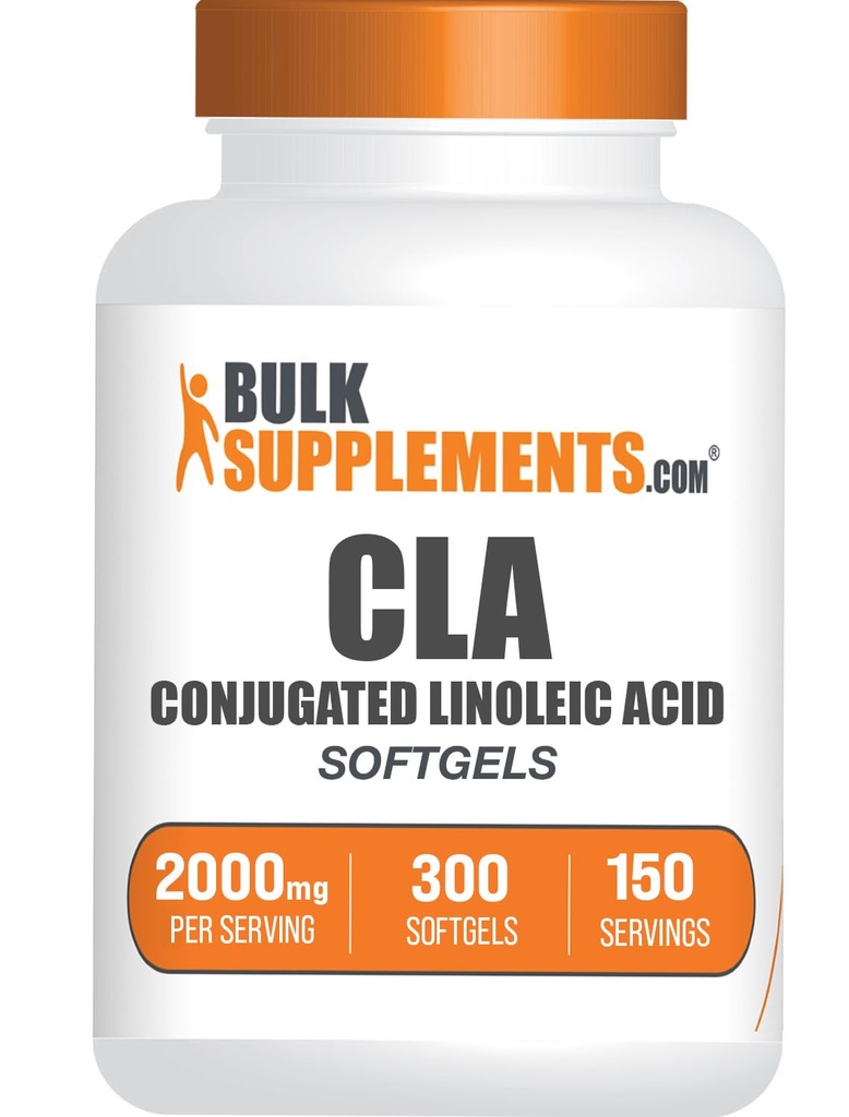 BulkSupplements.com Conjugated Linolsyre Softels - CLA Kosttilskud, CLA 2000mg, CLA Saflor Kapsler, CLA Pills - 2 CLA Softgels per Serving, 150- Day Supply, 300 Softgels