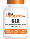 BulkSupplements.com Conjugated Linolsyre Softels - CLA Kosttilskud, CLA 2000mg, CLA Saflor Kapsler, CLA Pills - 2 CLA Softgels per Serving, 150- Day Supply, 300 Softgels