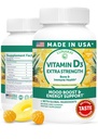 Lunakai USA Made Vitamin D3 Gummies 2000 IE - Non- GMO, Gluten- Free Vitamin D Gummies for Women & Men - Bone, Immun & Energy Support, 60ct