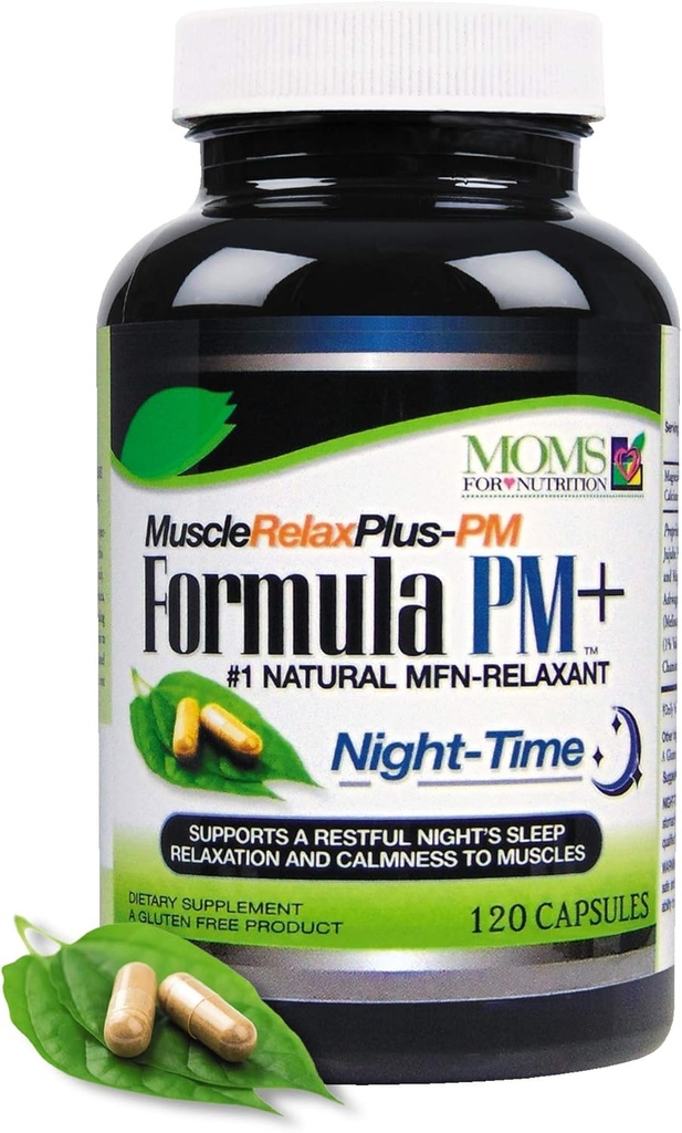 Night- Time Muscle Relax Formel - Over 1.500mg styrke slapper med Magnesium Glycinate - Gluten Free - 120 kapsler