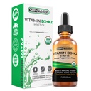SBR Nutrition MAX Absorption, D3- vitamin + K2 (MK- 7) Flydende dråber med MCT olie, pebermynte Flavor, Hjælper støtte stærke knogler og sundt hjerte