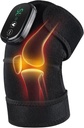 FSA Egnede Knee Massager med varme og vibrationer, Knee opvarmning Pad for Gigt med massage, Opvarmet Knee Brace Wrap Black