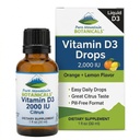 Pure Mountain Botanicals Flavored D-vitamin Drops - Orange og Lemon Flavored flydende D3- 2000iu per Servering - 1oz Flaske