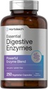 Horbäach Essential fordøjelsesbesvær Enzymes against 124; 250 Kapsler Measures 124; Kraftfuld Enzyme Blend for Mænd & Kvinder Measures 124; Non- GMO & Gluten Free Supplement