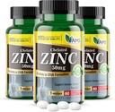 America Medic & Science Chelated Zink 50 mg Kosttilskud (3 pakker med 60 tabletter) Immunbooster og kraftfulde antioxidant piller til voksne mænd og kvinder