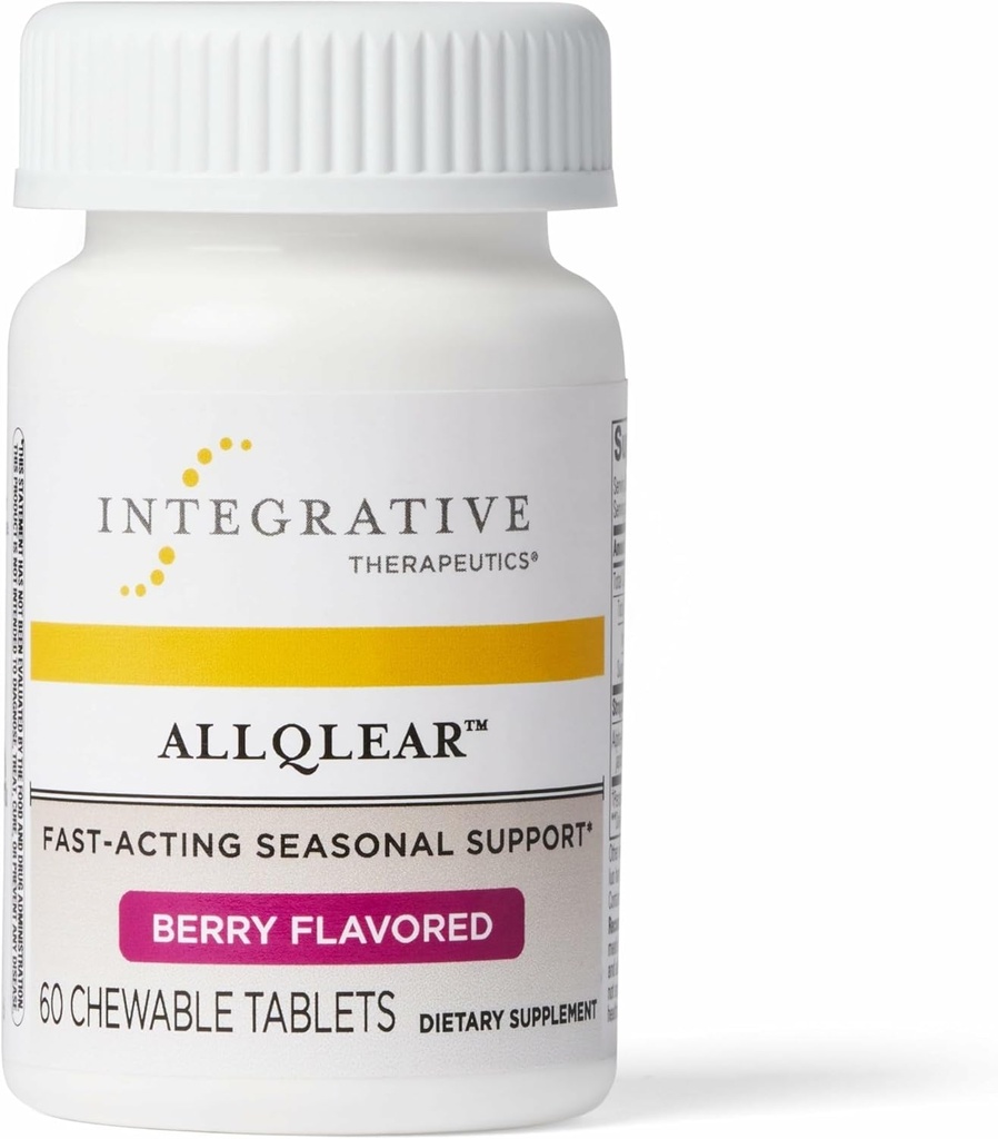 Integrativ terapi AllQIRE- Sæsontillæg for immunforsvar * - Quail Egg Powder Blend - Dairy- Free - Berry Flavored, 60 tyggetabletter (30 Servere)