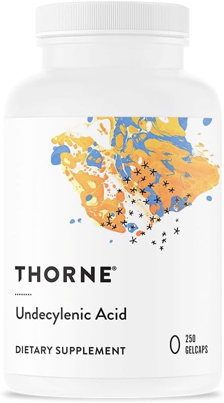 THORNE - Undecylensyre (tidligere formel SF722) - 250 mg undecylensyre - for en sund balance af Gut & Vaginal Flora * - Gluten Free - 250 Gelcaps - 50 Servere