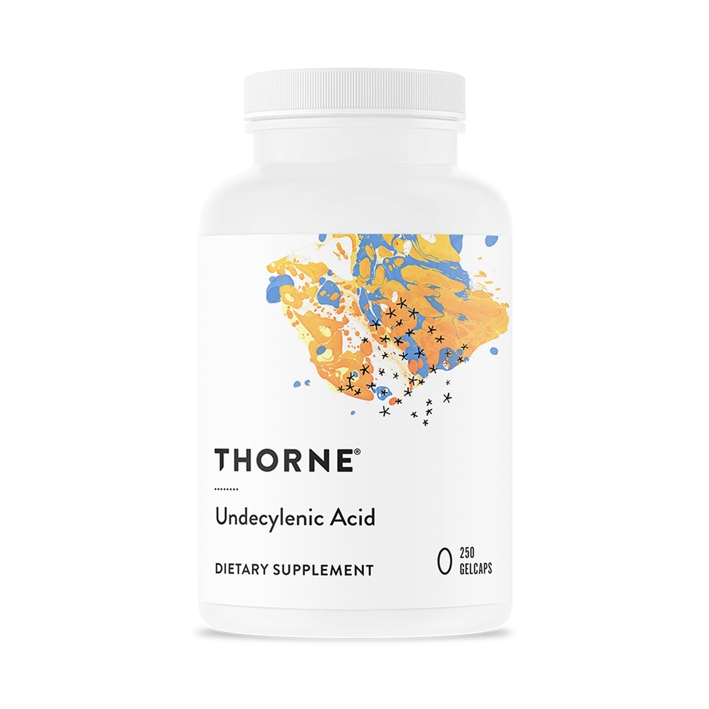 THORNE - Undecylensyre (tidligere formel SF722) - 250 mg undecylensyre - for en sund balance af Gut & Vaginal Flora * - Gluten Free - 250 Gelcaps - 50 Servere