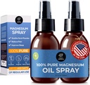 Magnesium Spray Oil - 100% ren topisk Magnesiumchlorid til ben kramper fra gamle Zechstein Seabed 124; Perfekt til sport, afslapning og søvn 124; til voksne & Børn (2X 3,33 oz)