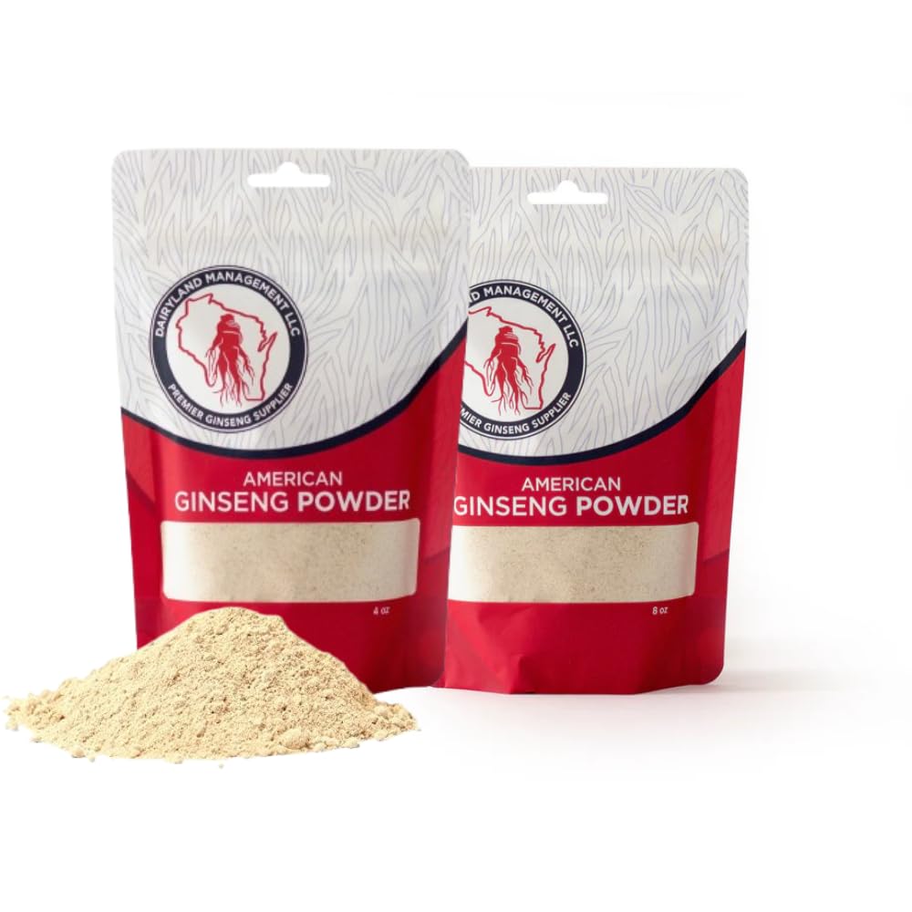 Dairyland Koncentreret Amerikansk Ginseng pulver - 16 oz Pack af Wisconsin Ginseng pulver - Non-GMO, Gluten Free - Herbal supplement til smoothies, Bagning, te