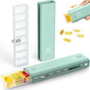 Yaklim Ugentlig Pill Organizer 1 gang om dagen, 7 dag Pill Organizer Daily Pill Box Travel Medicin Pill Case, Pill Container for Vitamin, 1 uge Pill Organizer til at holde medicin, tillæg, Fish Oil