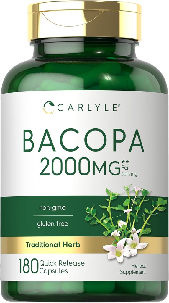 Carlyle Bacopa Monnieri Kapsler: 124; 180 Kapsler: 124; Gluten Free Supplement