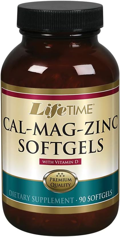 LIFETIME Calcium Magnesium Zink w / D-vitamin; Support Bone, Muscle & Immunity Health