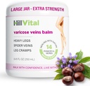 HillVital Varicose Veins Treatment for Legs, Natural Varicose Vein Cream & Spider Vein Treatment for Legs og andre kropsdele, Premium Horse Chestnut Cream for Puffed Veins, Infunderes med 14 urter