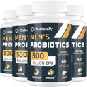 Probiotika til mænd, 500 Millioner CFU 'er & 12 Sprains Herre probiotika, med gurkemeje, Cranberry, Goji - Probiotika til fordøjelsessygdomme, Gut, Immun & Bloating, Prostate & Urinary Tract Health, 240 Capsule