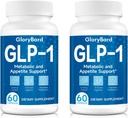 GLP-1 Support, GLP-1 supplement, Support GLP-1 niveau naturligt, Natural GLP-1 supplement til mænd og kvinder, Tag før måltid - 60 Kapsler (2 pakker)