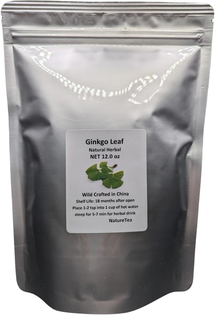 Ginkgo Leaf - Premium Ginkgo Biloba Loose Leaf 100% fra Nature (12 oz)