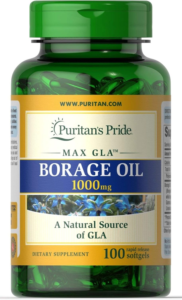 Puritans Pride Borage Oil, 1 Gram